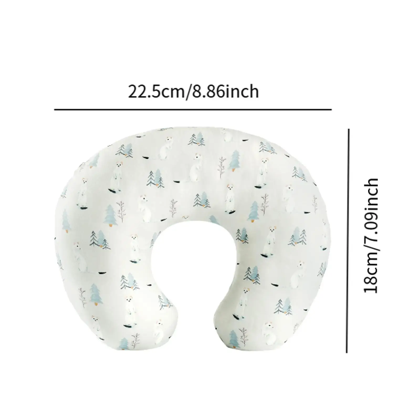 수유 베개 커버 부드러운 교체형 탈부착 가능한 인체공학적 모유 수유 베개 커버 선물용 베이비 샤워 병 수유 엄마 간호용