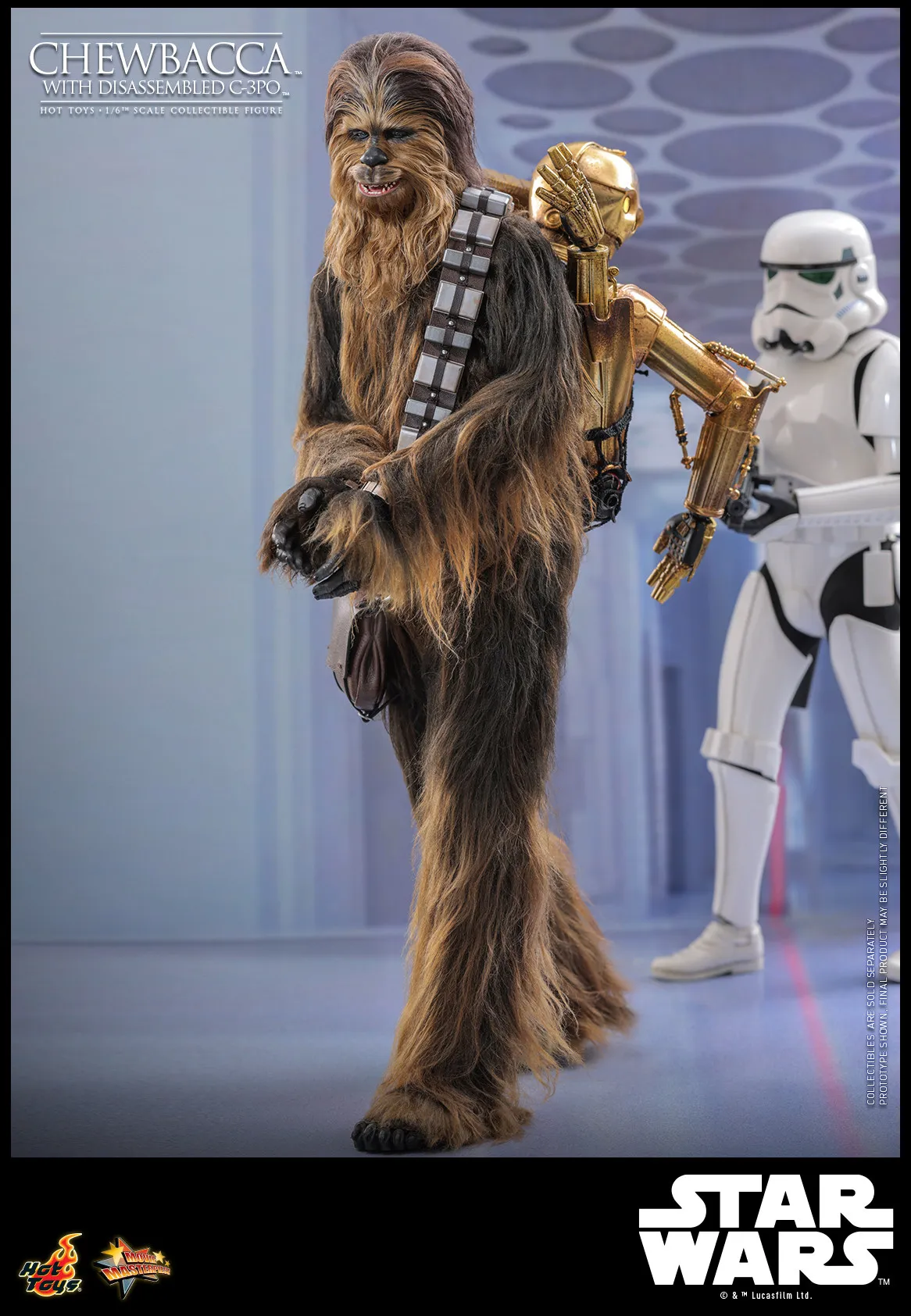 Na stanie HotToys MMS766 Star Wars Chewbacca z rozkładanym C-3PO 1/6 Figurka Akcji Żołnierza Model Kolekcjonerski