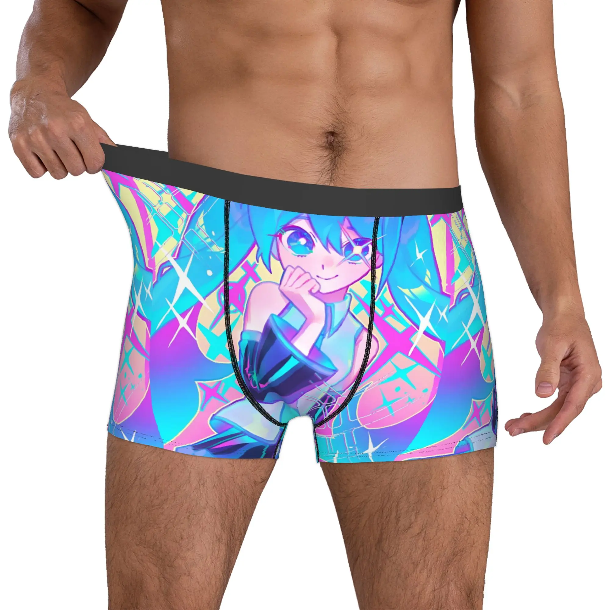 cuecas-boxer-masculinas-personalizadas-com-estampa-de-anime-hatsune-miku-respiraveis