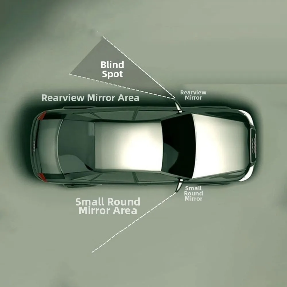 Portable 75/90mm Truck Bus Round Blind Spot Mirror HD Convex Wide Angle Car Side Mirrors Rear View Mirror Auto Accessories