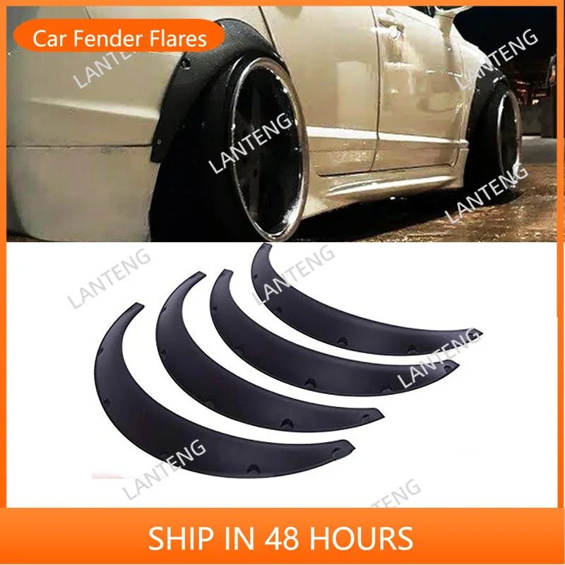 

Car Fender Flares Mudguard Wheel Cover Protect Matte Black For H0nda Civic Extra Wide Body Kit Flexible Wheel Arch Mudflaps