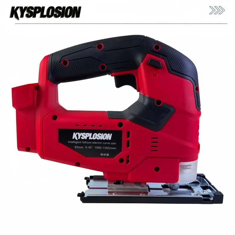 Cordless Brushless Jig Saw Compatible with Milwaukee M18 Battery Adjustable Curve Saw Portable Woodworking Tool
