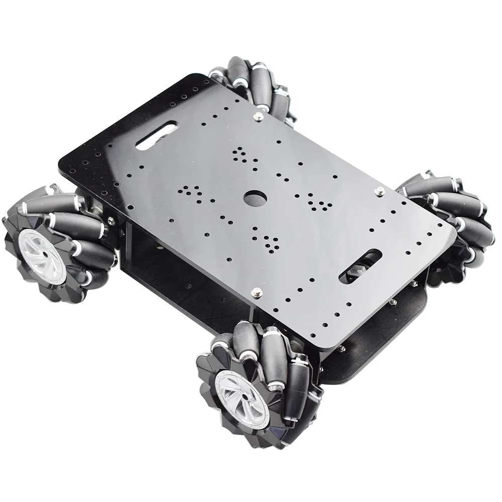 15KG Carico 4WD 80mm Mecanum Ruota Robot Auto Kit Doppio Telaio con Motore Encoder DC 12V per Arduino Progetto FAI DA TE STEM Giocattolo