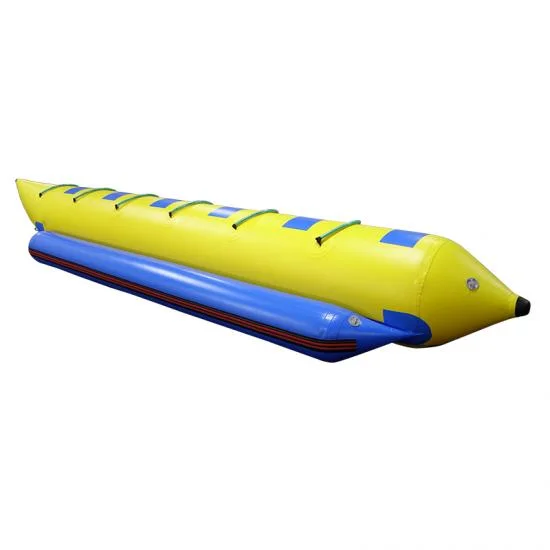Barco de plátano inflable deportivo para juegos acuáticos de mar, bote de remos de plátano de agua inflable de PVC a la venta