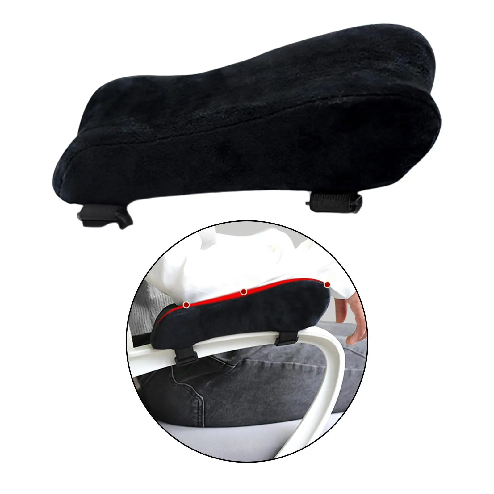 Cuscino per bracciolo da gioco in memory foam con cinghia regolabile per ruota