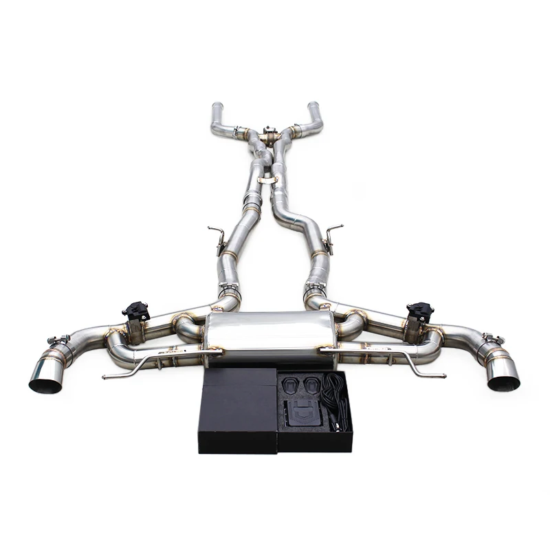 SUS304 Exhaust Pipe System For Mercedes-Benz GLC63 AMG 4.0T 2018-2022 Muffler With Valve System Exhaust Pipe