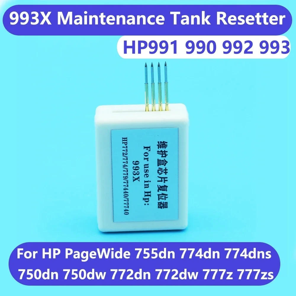 

For HP 993X Maintenance Box Chip Resetter Resetting 991 990 992 PageWide 755dn 774dn 774dns 750dn 750dw 772dn 772dw 777z 777zs