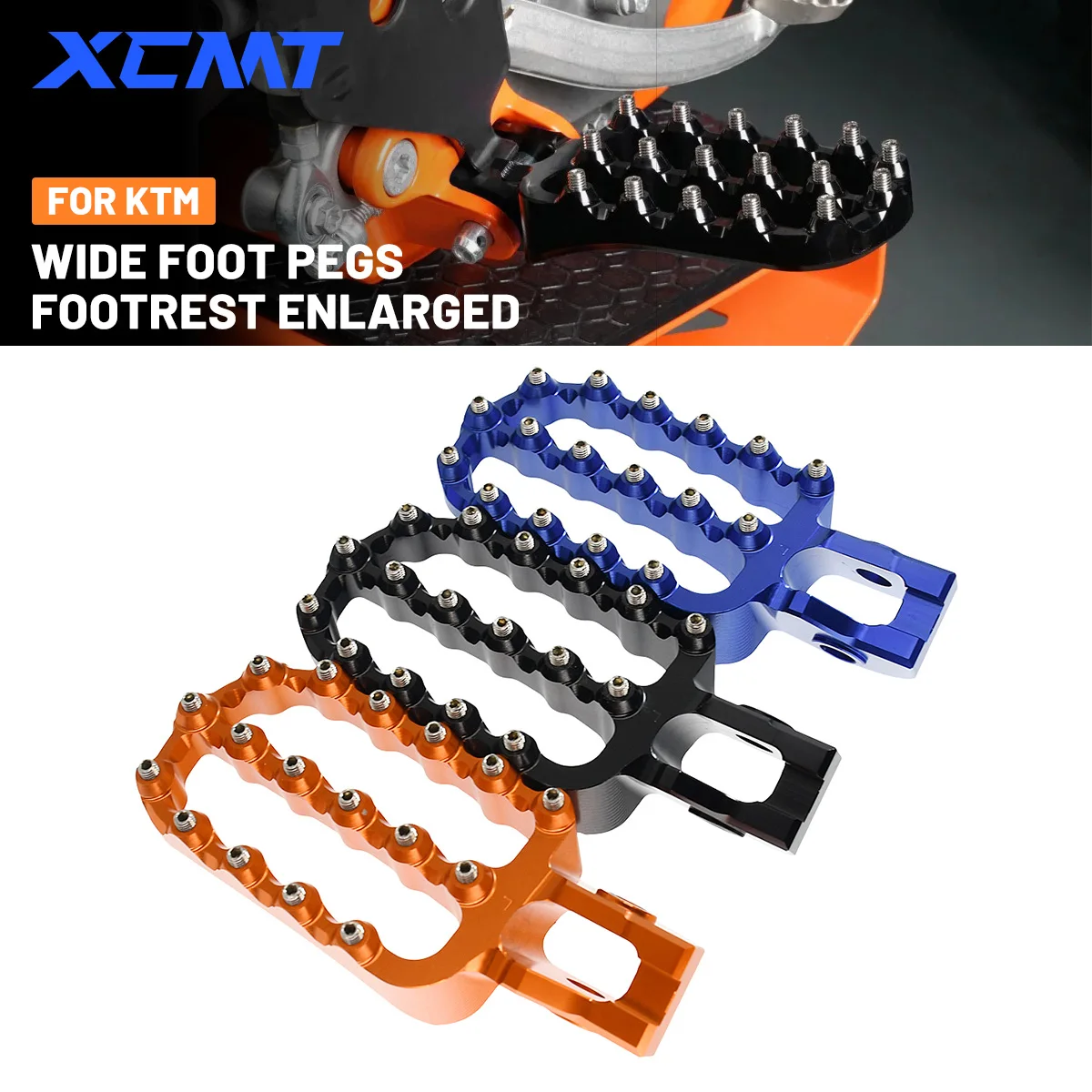 

Motorcycle CNC 107mm Lengthen Footrest Footpegs Foot Pegs Pedal For KTM 125-500cc EXC EXCF SX SXF XC XCF For Husqvarna Gas Gas