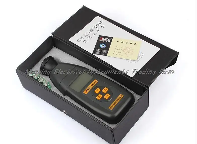 

Fast arrival VICTOR DM6237P Digital Stroboscope Tachometer 60 to 19999RPM measuring range VC DM6237P VC 6237P Tachometer