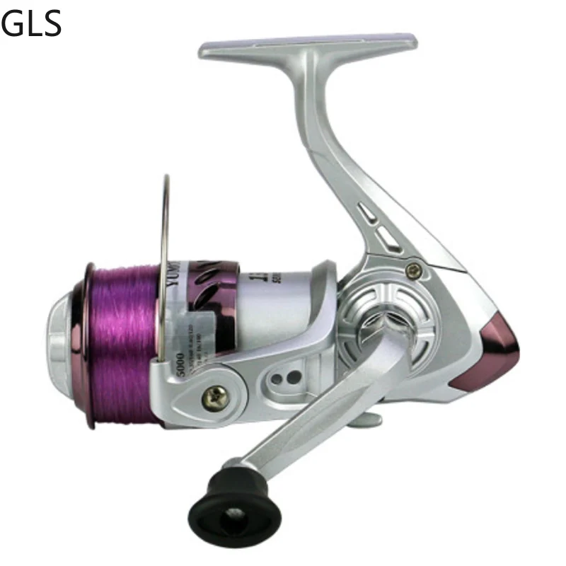 

High Quality YK 2000-7000 Gear Ratio 5.2:1 Spinnig Fishing Wheel Saltwater/Freshwater Fishing Reel With Nylon Line baitcaster