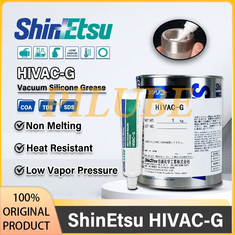 ShinEtsu HIVAC-G High Vacuum Silicone Grease 100g 1kg for Glass Joint O Ring Sealing Low Vapor Pressure Heat Resistant Lubricant