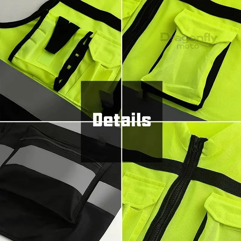 CB500F Logo Motorcycle Multi Pocket Safety Vest Night Visibility Gear For Honda CB500F CB 500F CB500 F