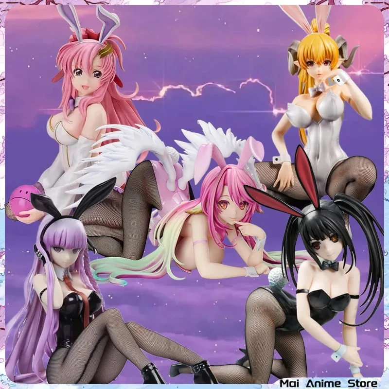 1/4 Sexy Bunny Girl Anime Figure Sexy Bunny Jibril Action Figures Lacus Clyne Figurines Collection PVC Model Decoration Toy Gift