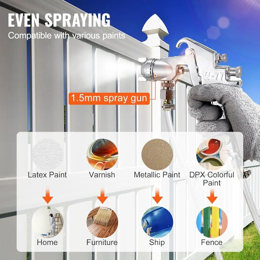 رذاذ الطلاء وعاء الضغط 10 لتر 2.5 جالون التلقائي بالكامل اثارة ضغط وعاء خزان 70 رطل لكل بوصة مربعة قابل للتعديل ضغط وعاء الطلاء T #4