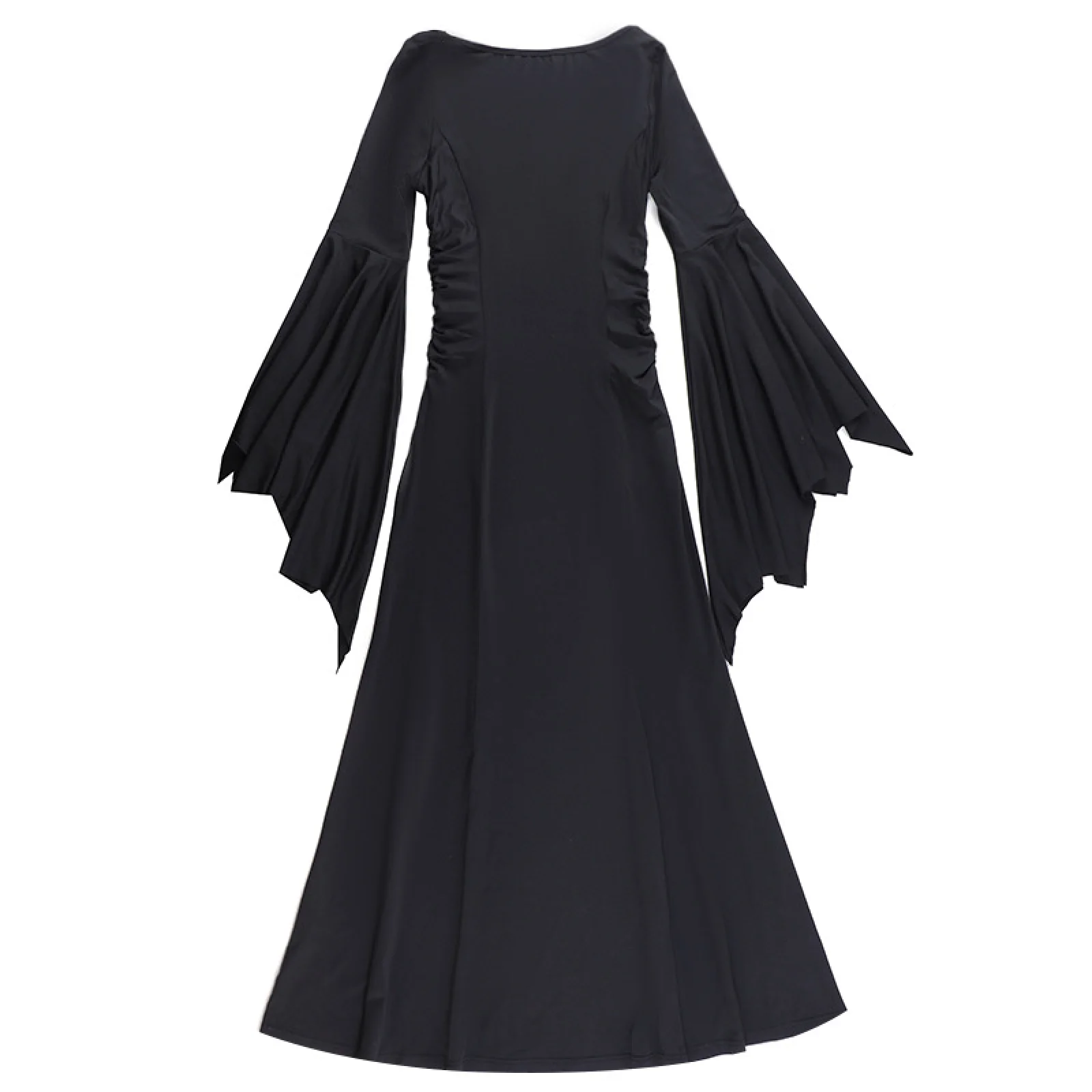 Robe gothique médiévale à manches évasées, robe de soirée à taille unie, robes longues de sorcière pour femmes, Costumes de Cosplay d'halloween
