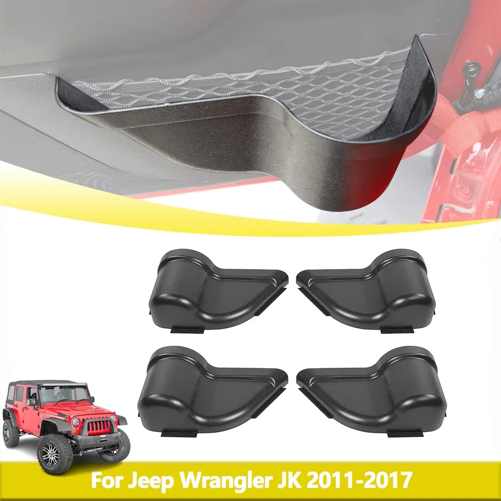 

Inner Car Door Mesh Pocket Organizer Storage Box Tray For Jeep Wrangler JK 4-door 2011-2017 Interior Accessories Stowing Tidying