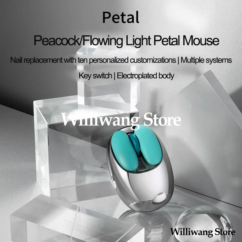 NEW Original Peacock Bluetooth Wireless Mouse Female Office Game Laptop Battery Metal Texture Battery Version