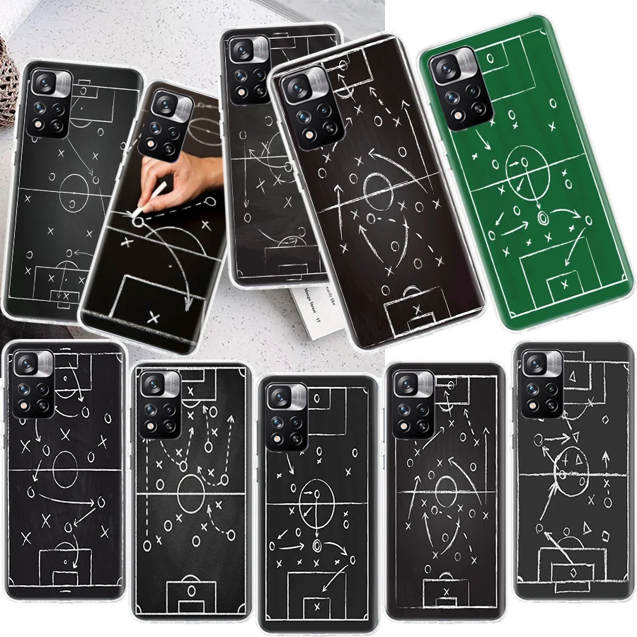 Football Soccer Tactics Time Phone Case For Xiaomi X3 X4 F4 GT NFC X5 X6 Pro 5G M3 M4 M5 M5S Mi F6 F5 F3 F2 F1 Cover S