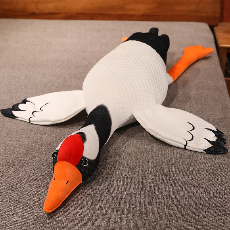 Simulation Large Red-crowned Crane Plush Toys Cute Goose Stuffed Plushies Dolls Soft Sleeping Pillow Home Decor Birthday Gifts