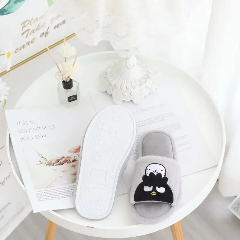 Kawaii Sanrio Pochacco Keroppi Badtz Maru Cute Cartoon Girl Slippers Indoor Home Confinement Shoes Anti-Slip Festival Gift