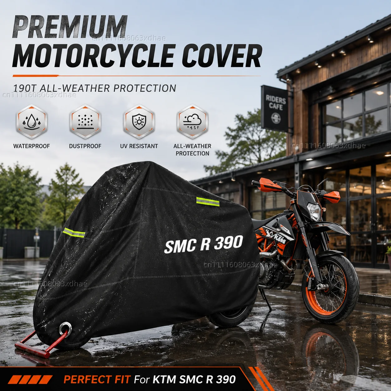 

All Season Motorcycle Cover Rainproof Dustproof UV Protection 190T Oxford Cloth For For KTM 125 SMC R 390 SMC R 2025 2026
