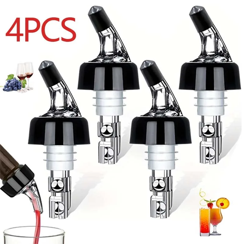 4 unids/set dispensador de espíritu de vino boquillas para verter vino herramienta de tiro 20/30ml vertedor dosificador de plástico accesorios de Bar de cocina para el hogar fácil de usar
