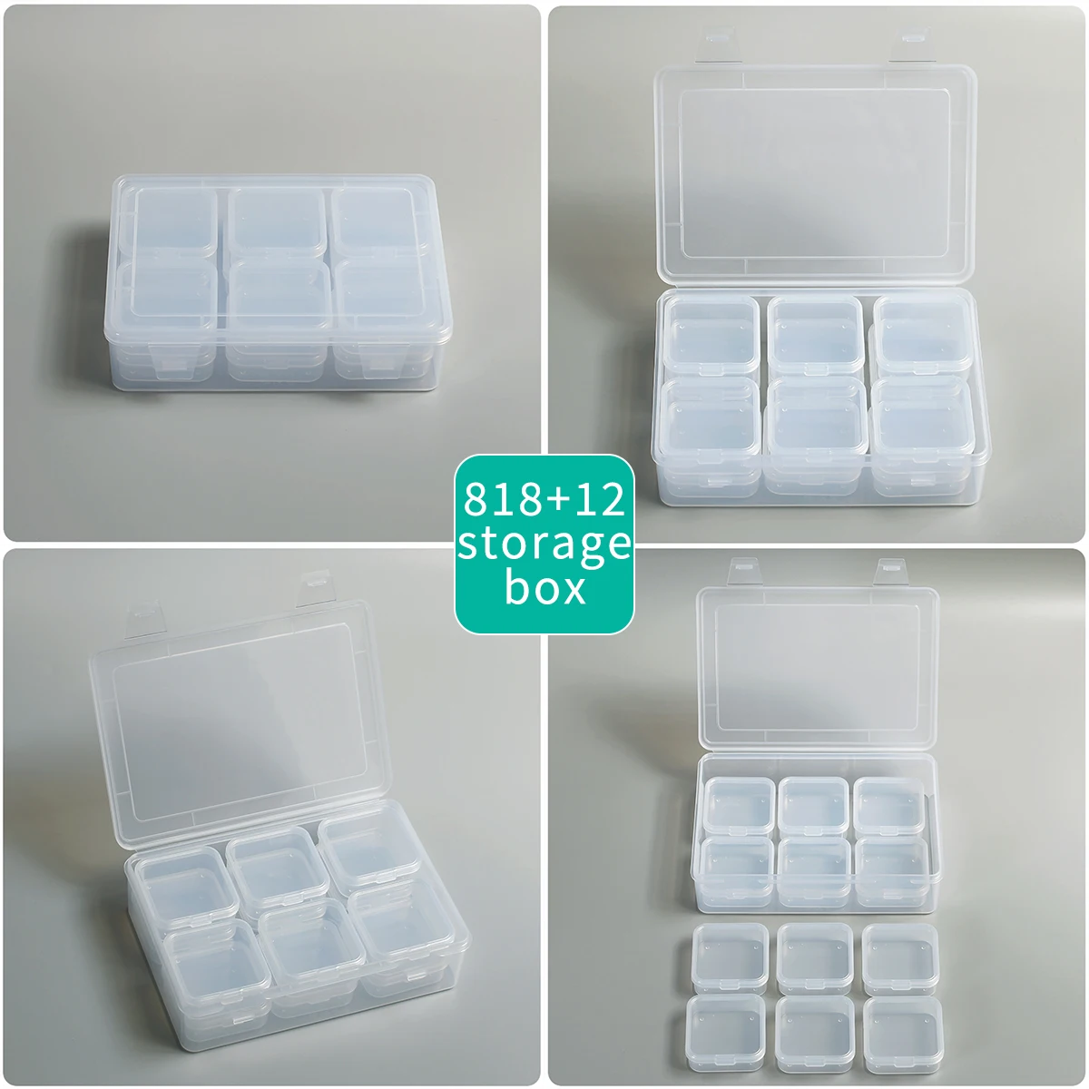 Multi Grids Plastic Storage Box Necklace Earrings Rings Jewelry Packaging Organizer Portable Pill Medicine Storage Box