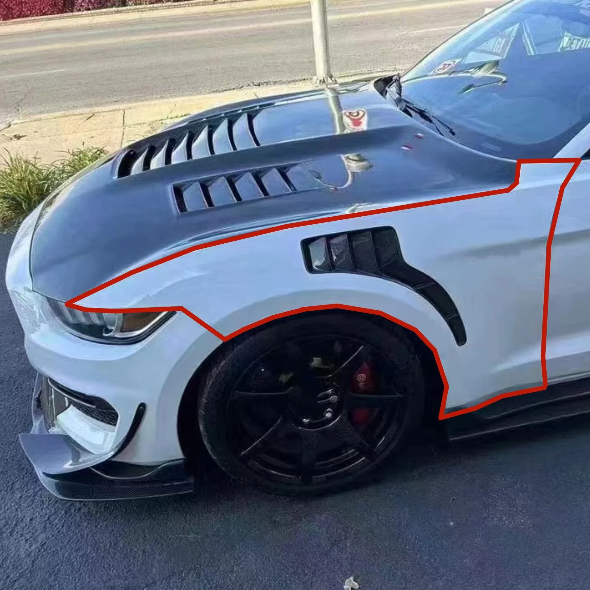 

New Style Left and Right Fender for Ford Mustang GT500 Modified Body Kit Car Accessories