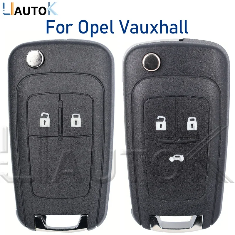 Capa de Chave Remota Automotiva para Substituição em Opel/Vauxhall Corsa Astra Vectra Zafira Omega HU100 com Lâmina Não Cortada e 2 ou 3 Botões
