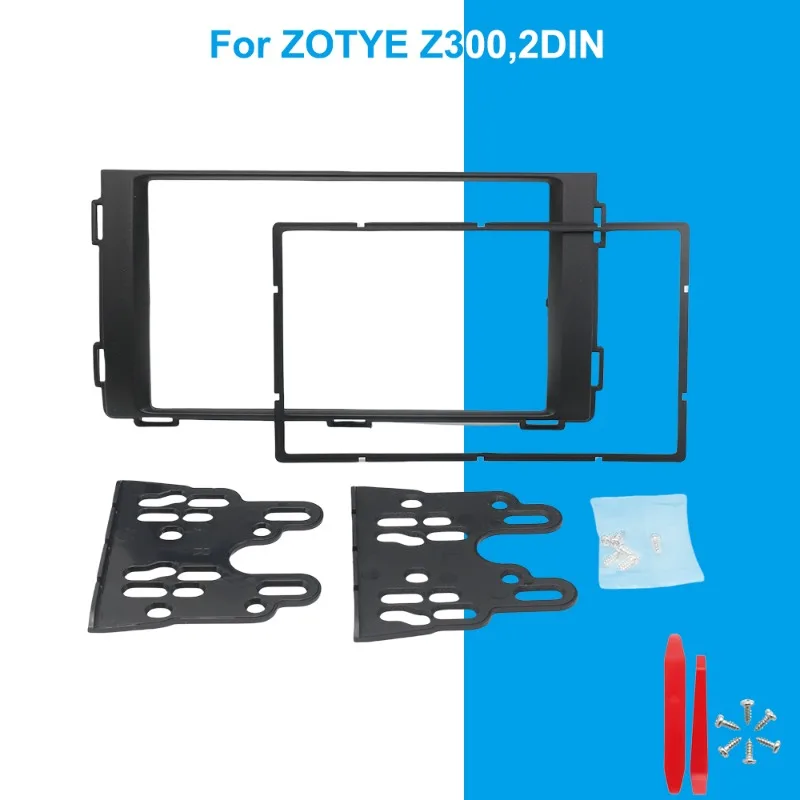 

For Zotye Z300 2Din Car Radio Fascia Frame Dashboard Panel Trim Kit Stereo Installation Mount Adapter