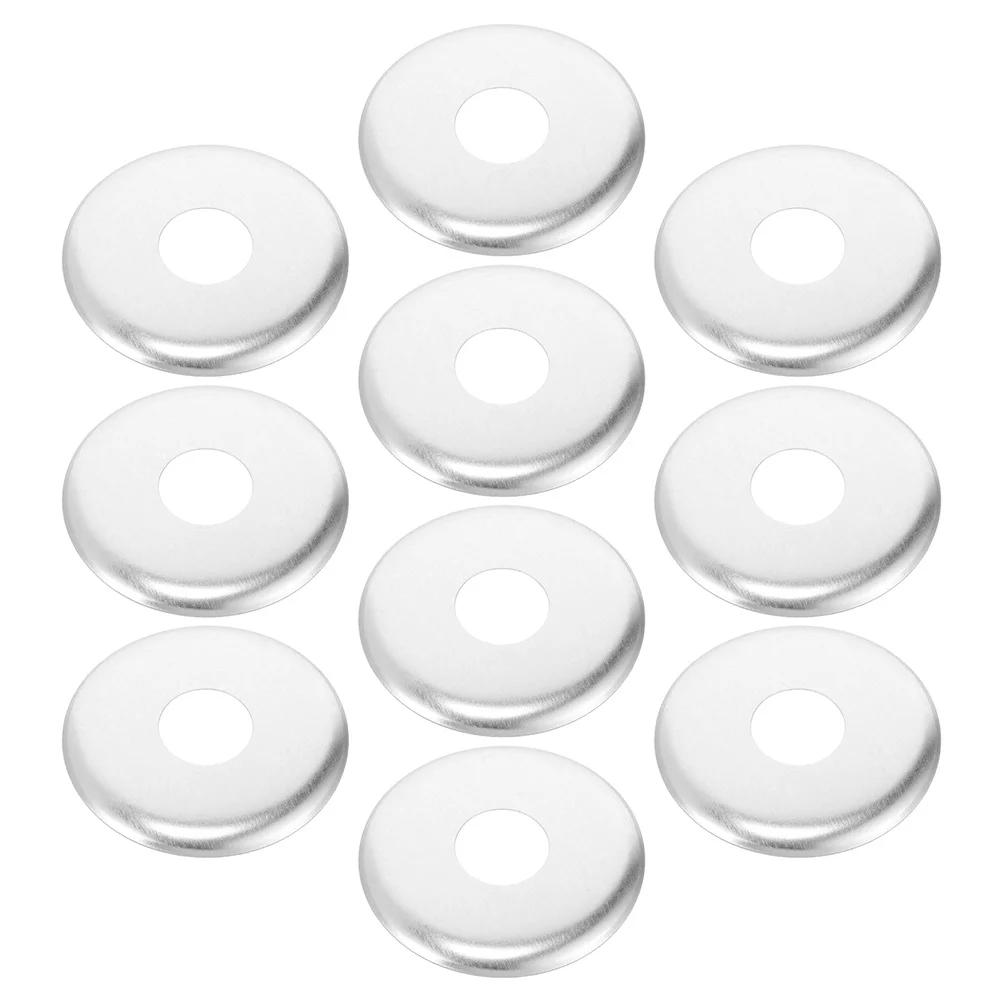 10Pcs Fire Sprinkler Head Cover Stainless Steel Decorative Ceiling Plate Easy Install Reusable for Home and Commercial Spaces