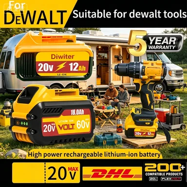 

Сменная литий-ионная аккумуляторная батарея DEWEI 9.0AH 20V (макс. 60V) для инструментов, совместимая с DCB200, DCB609, DCB184, DCB206, DCB204