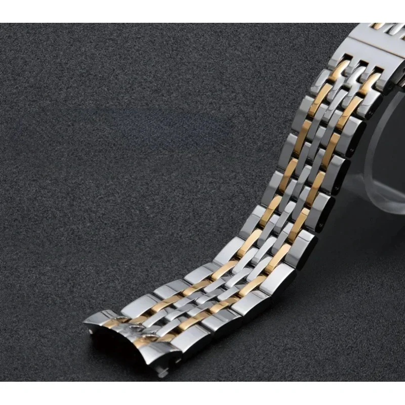 ปลายโค้งสแตนเลสนาฬิกาสําหรับ Tissot Le Locle T006 สร้อยข้อมือ 1853 ผู้ชาย 19 มม.นาฬิกาข้อมือ T41 นาฬิกา