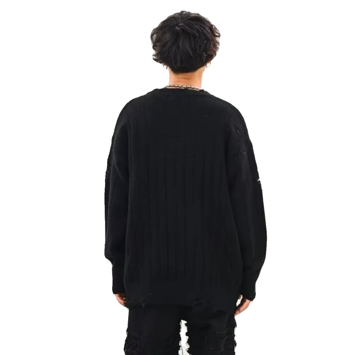 فضفاضة تناسب طويلة Sve تريكو للرجال الخريف الشتاء خمر Sle عادية مريحة تنفس ألياف البوليستر هوديي العرق... #5