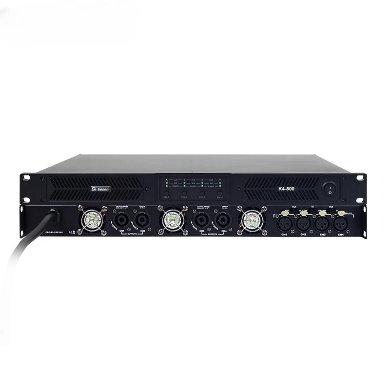 K4-800 Sinbosen 4 Channel 1u 4ohms Amplifier Digital Audio Sound Equipment 800 Watts