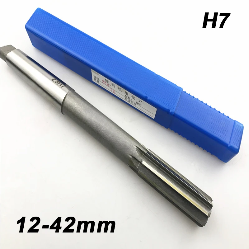 1Pc HSS Morse Taper Shank Reamer H7 HSS Machine Chucking Reamer Cutter 12-42mm for CNC Drilling Machine