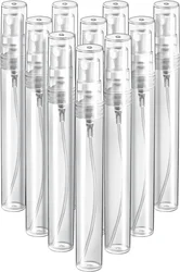 10 Stück 8 ml Mini-Kunststoff-Sprühflasche FineMist wiederverwendbare Parfümflasche Mini-Probenbehälter Tragbare Reiseflasche Babyflaschen