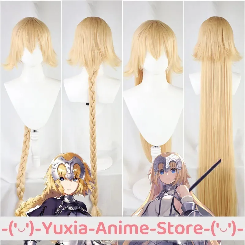 Peluca de Cosplay Fate/Apocrypha Jeanne d'Arc, juego de Anime FGO, disfraz de fiesta, accesorio de pelo sintético, fibra resistente al calor
