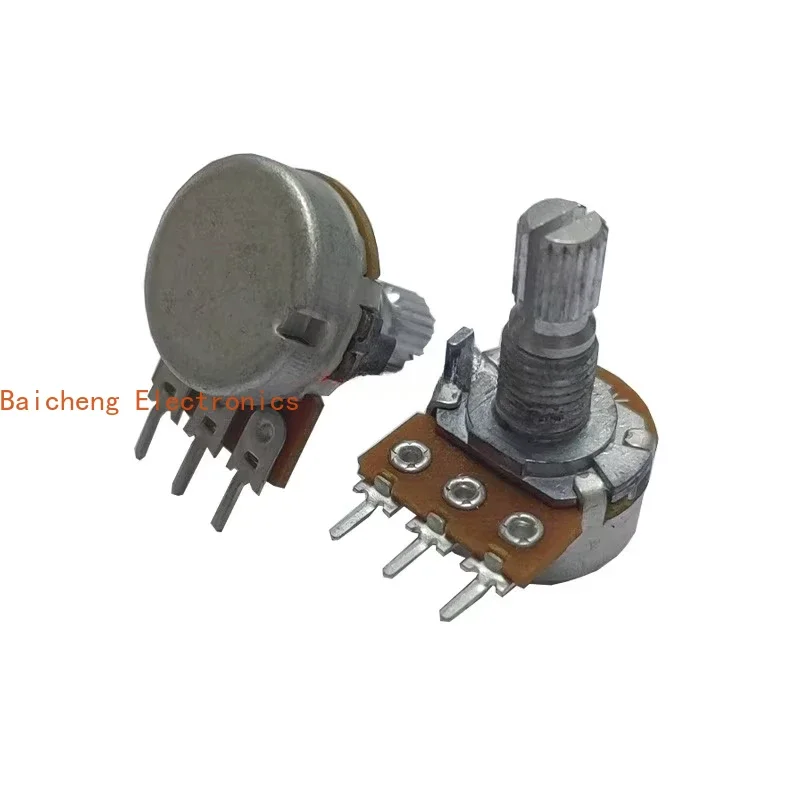 10PCS P160/WH148 single link B10K smooth power amplifier potentiometer carbon film plum blossom shaft 15mm