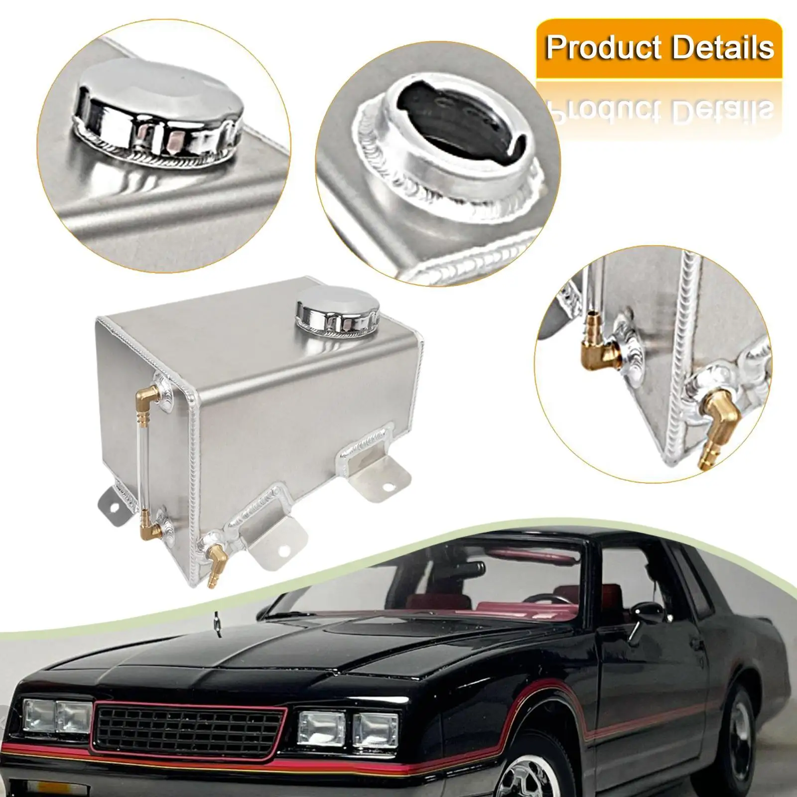 

Automotive Metal Radiator Coolant Overflow Bottle Replacement Expansion Tank for Car Cooling System Repair