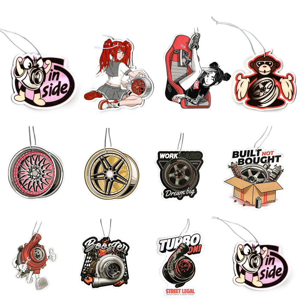 أحدث JDM سيارة معطّر الهواء معلقة سيارة الرؤية الخلفية الصلبة ورقة قرص فرامل امتصاص الصدمات سيارة الناشر الملحقات الداخلية #3