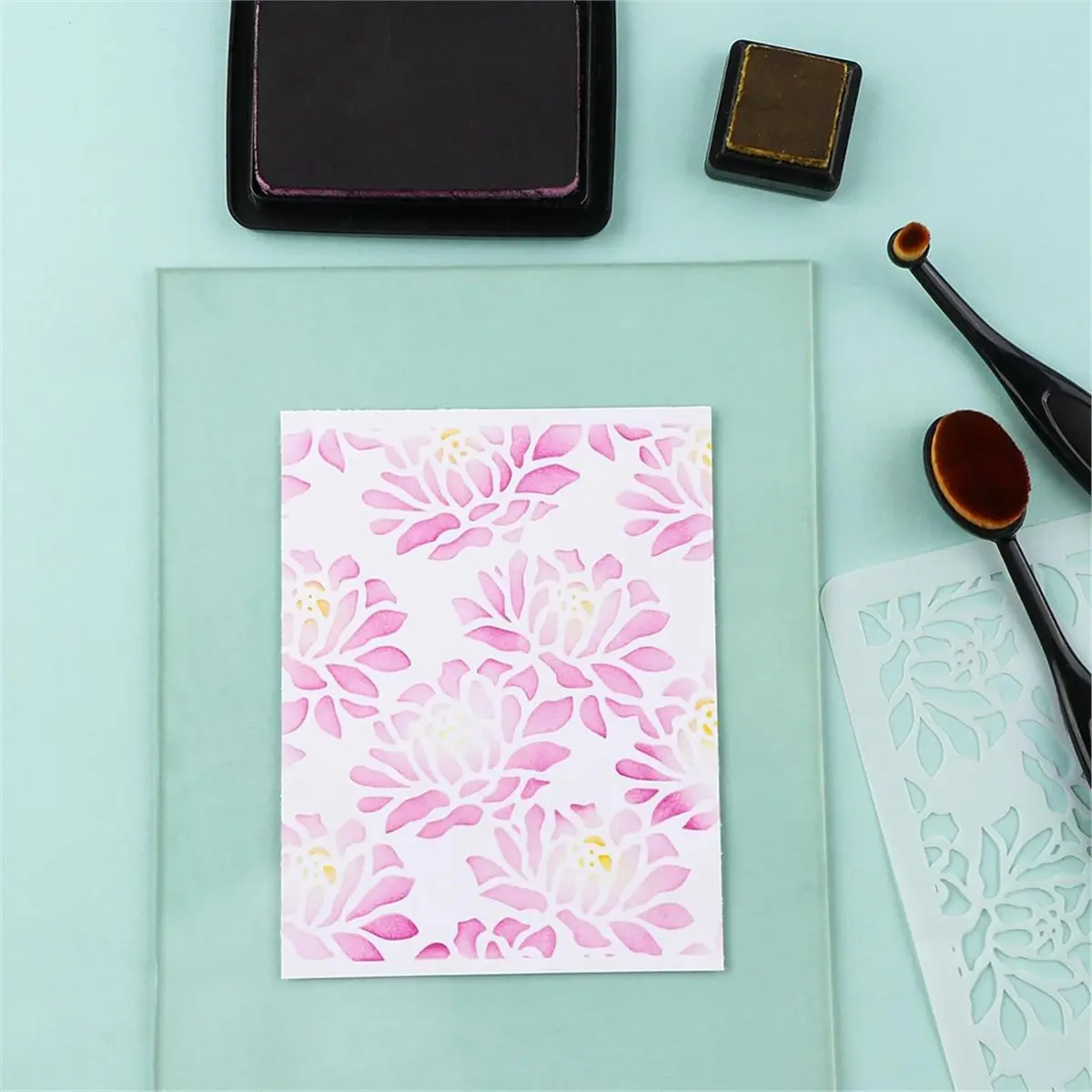 

【BAAQ】 Набор кистей для смешивания чернил, 10 шт., для скрапбукинга, изготовления карточек, рукоделия — разные размеры