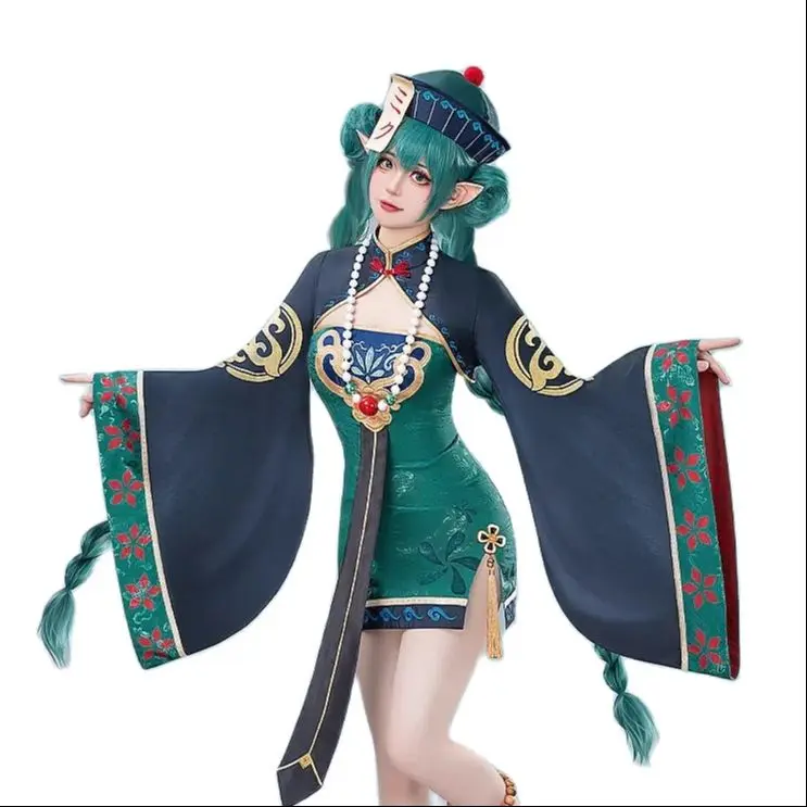 Disfraz de Cosplay de zombi Mikuu japonés para mujer, dokidoki-r, vestido de zombi lindo, disfraz de vampiro chino, peluca de Cosplay Mikku