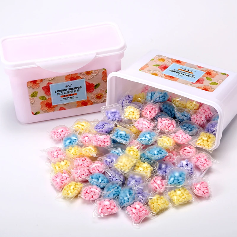 

50/100PCS Laundry Scent Beads Granule Detergent Capsule Ball For Washing Machine Clothing Diffuser Perfum Scent Booster Beads