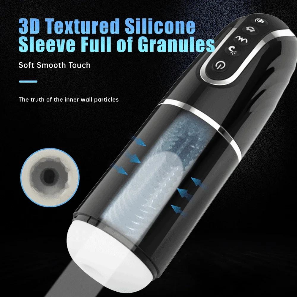 Automatic Masturbator for Men Sucking Vibrating Real Pussy Blowjob Machine Male Sex Toy Men Masturbation Cup Adult Goods for Men