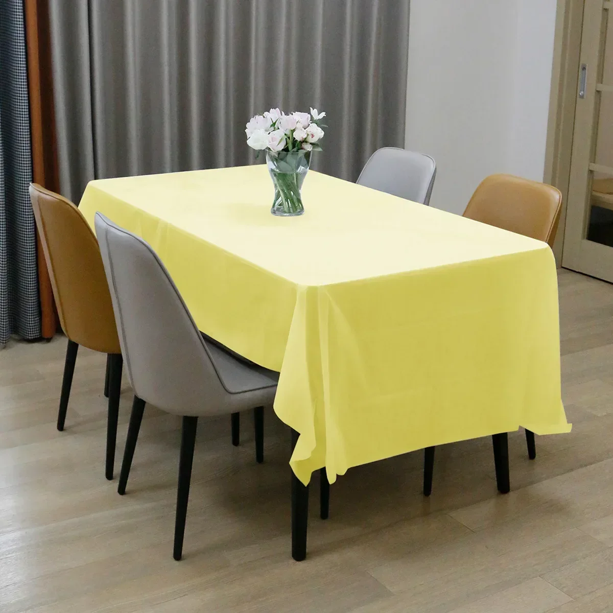 

2024 New Table cloth, pure cotton satin pattern, tablecloth,rectangular restaurant skyblue