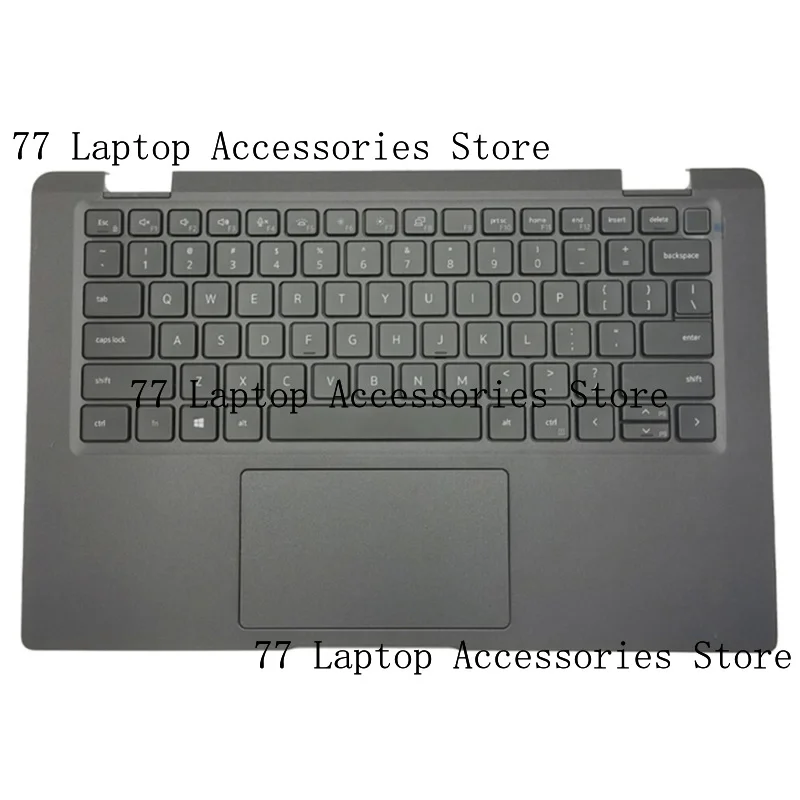 

Подставка для рук для DELL Latitude 7420 0RYYMK, американская клавиатура с подсветкой и тачпадом, черная