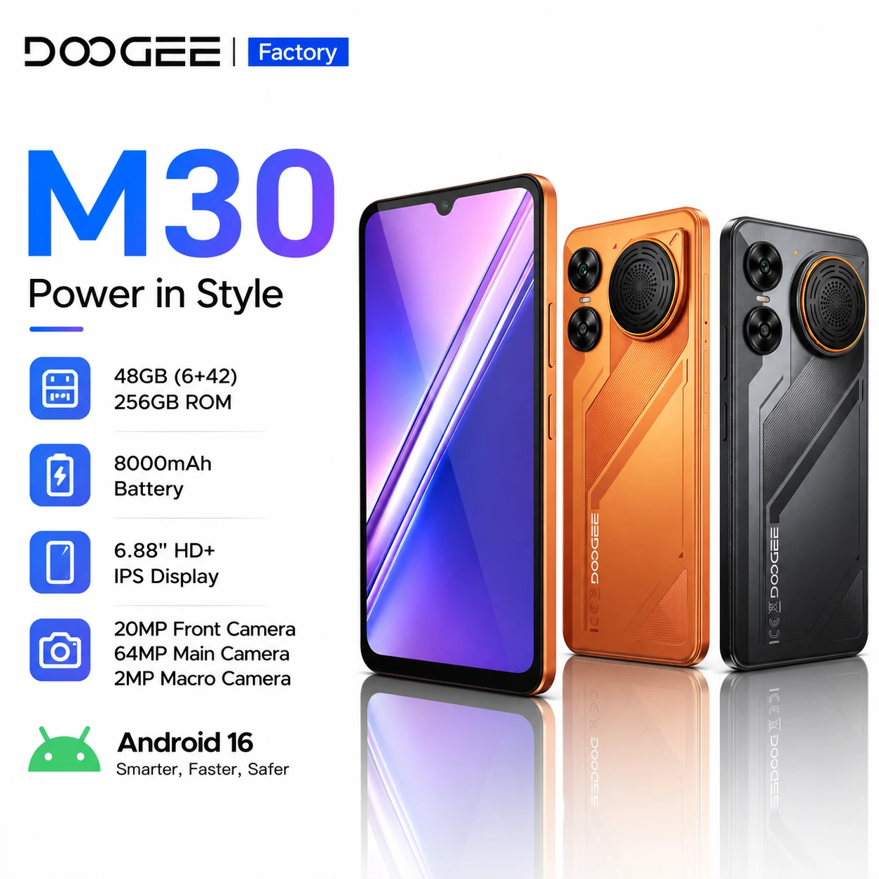 DOOGEE M30 Anuncio y Análisis: Smartphone 8000mAh y 256GB
