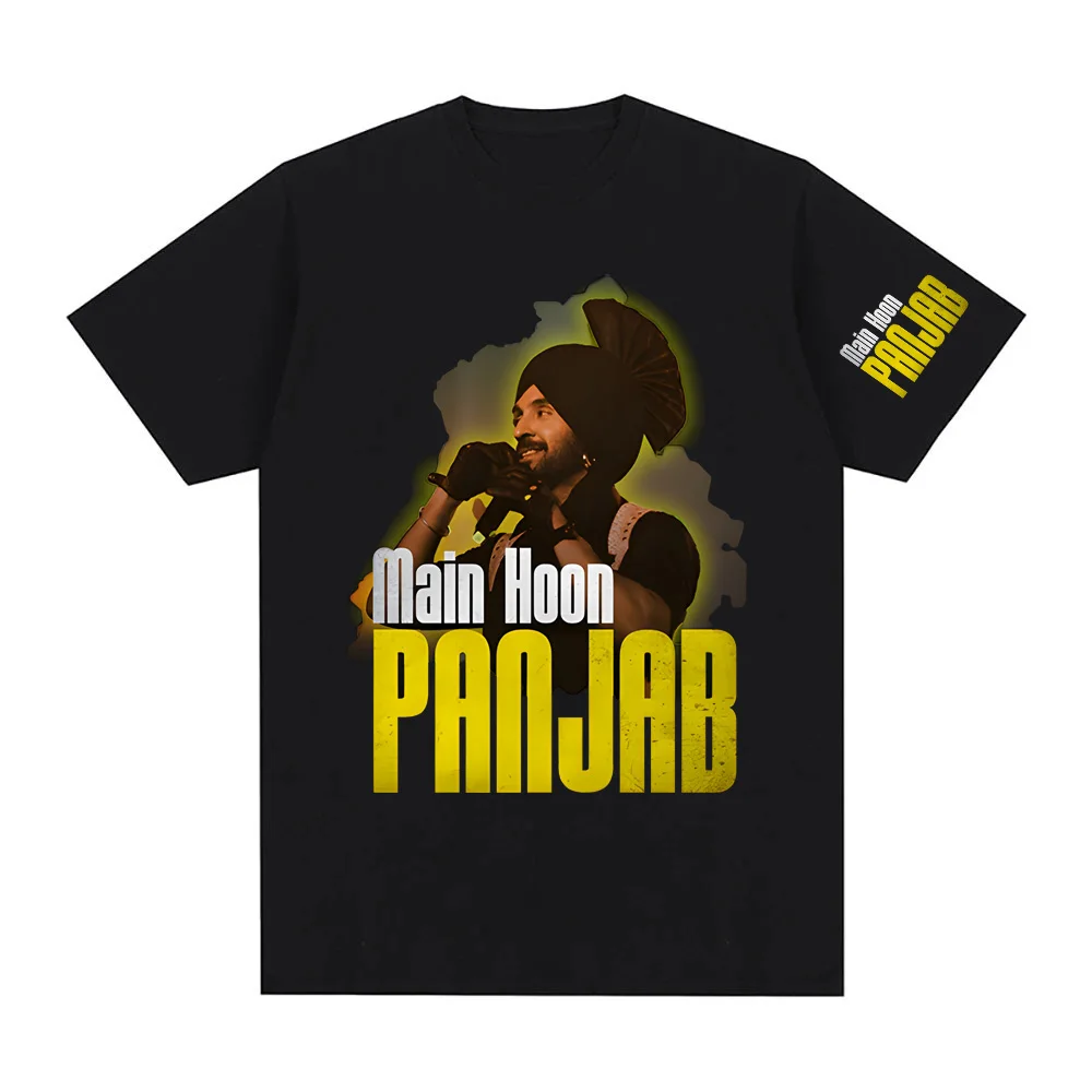 

PANJAB T-SHIRT Diljit Dosanjh 2025 NEW Summer BAND's Same Style Tee-shirt Hip Hop High Quality 100%Cotton Round Neck Camisetas