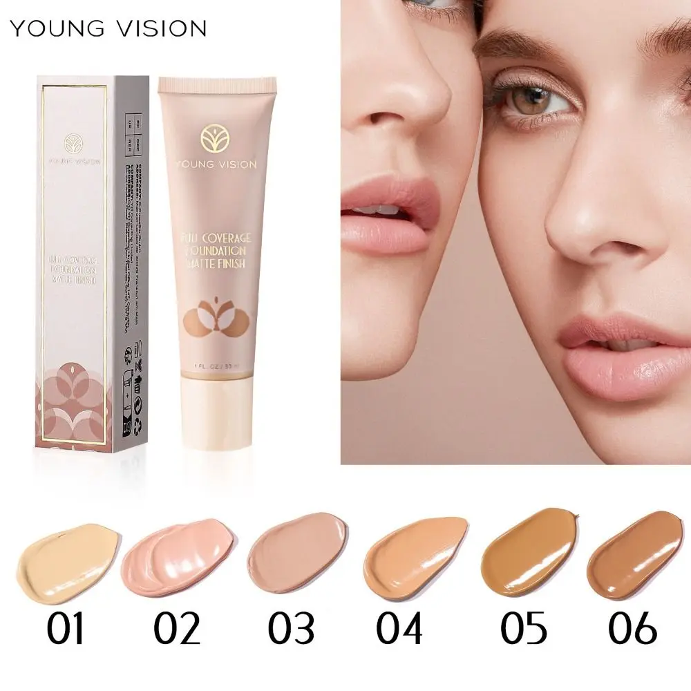 30ml Professional Matte Liquid Foundation Waterproof Long Lasting Base Makeup Full Coverage Face Concealer Women Makeup